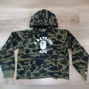 Bathing Ape Camo Raw Edge Hoodie
